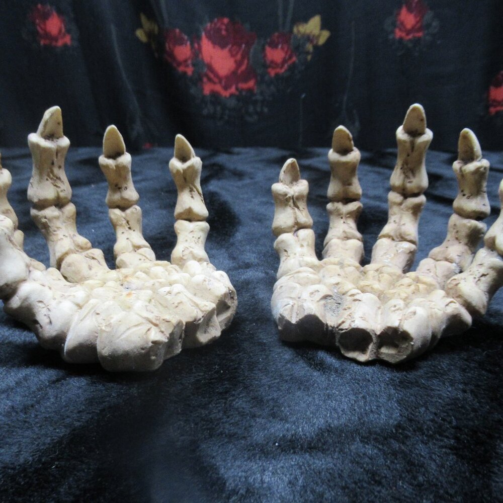 2pc Skeleton Hand Candle Holders